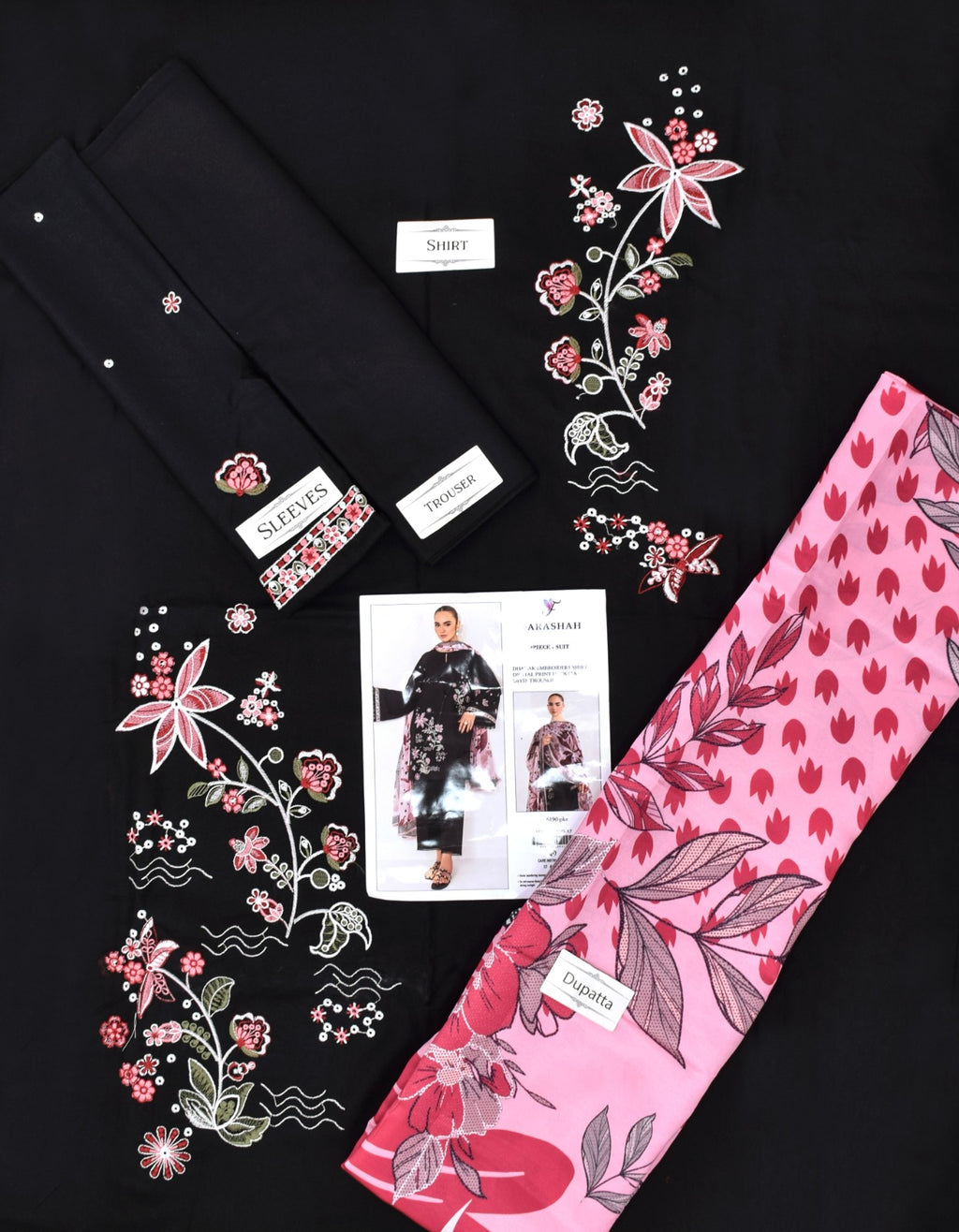 Jazmin-Urge-Asling | Dhanak 3 PC | Embroidered