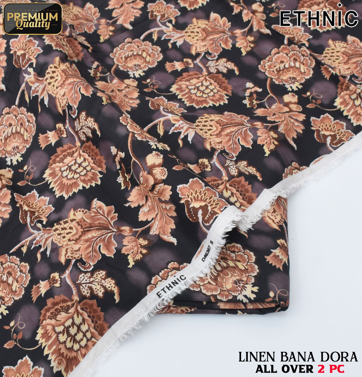 Ethnic+Iznik+Gul Ahmed Airjet Linen Bana Dora 2-Piece Suit