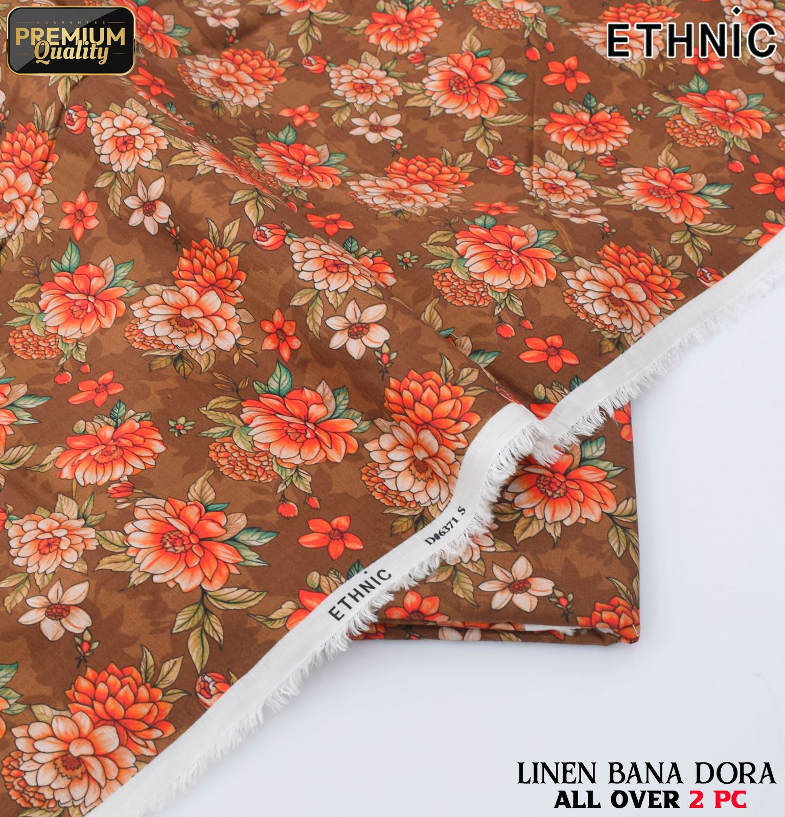Ethnic+Iznik+Gul Ahmed Airjet Linen Bana Dora 2-Piece Suit
