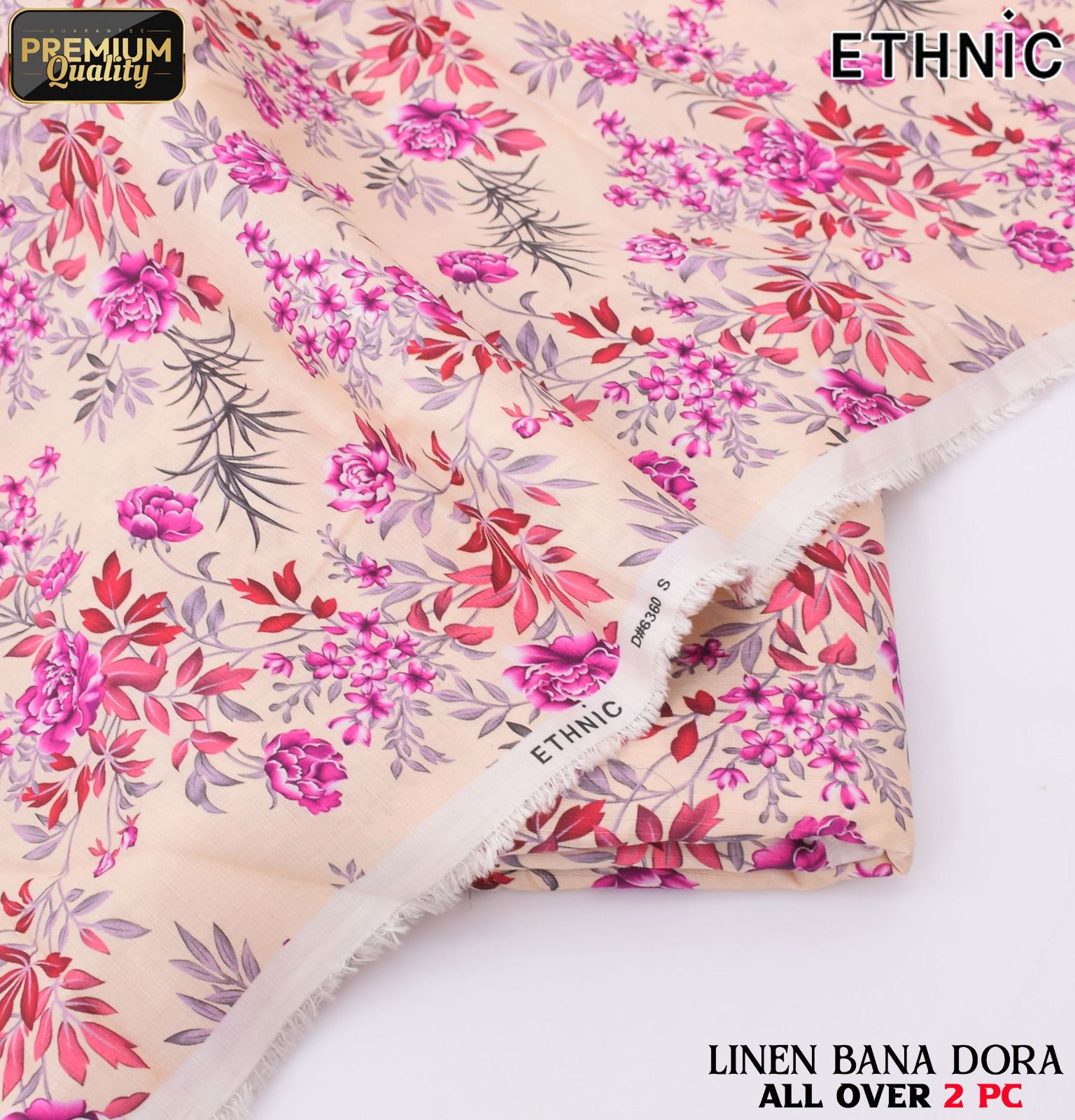 Ethnic+Iznik+Gul Ahmed Airjet Linen Bana Dora 2-Piece Suit