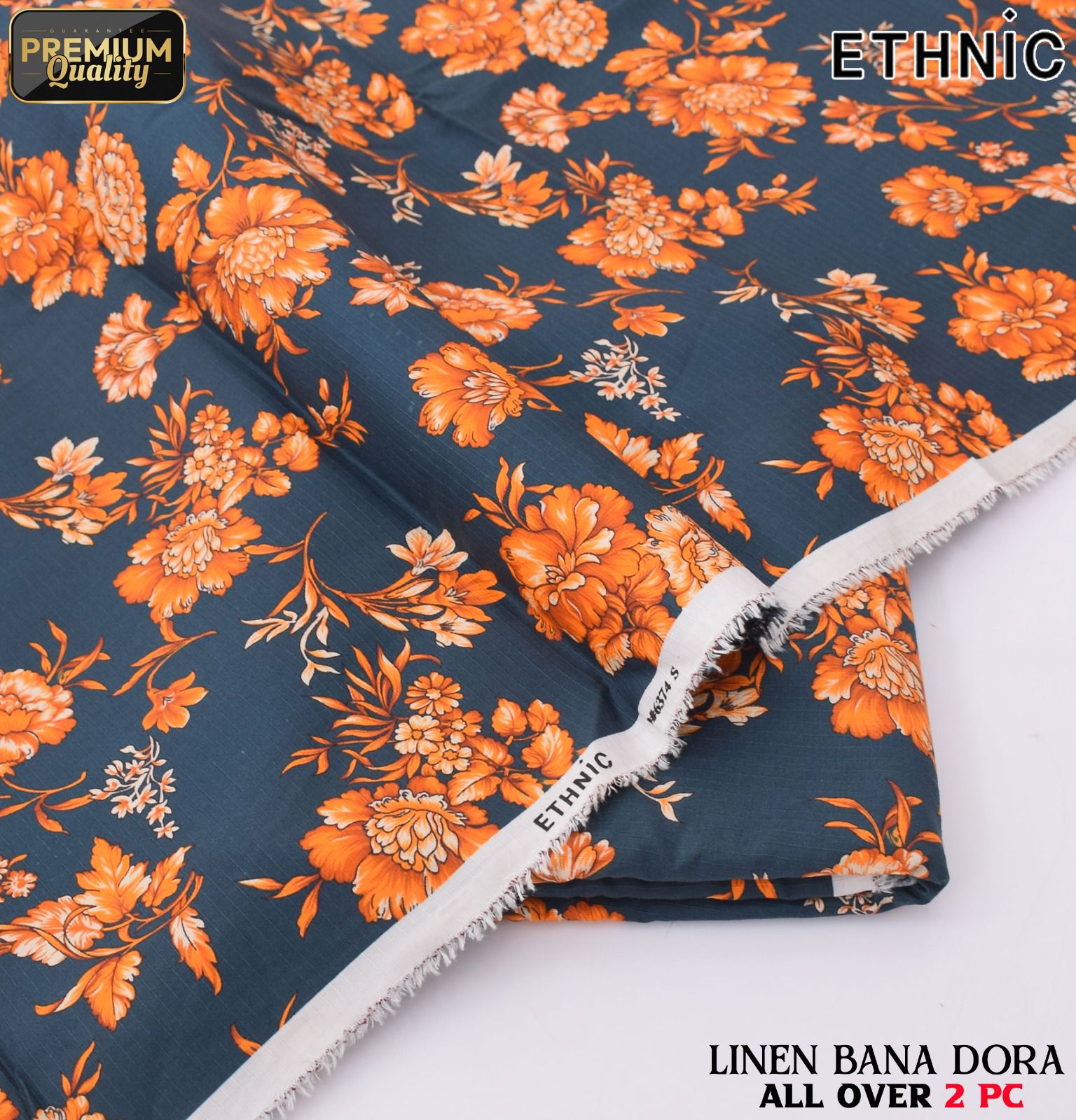 Ethnic+Iznik+Gul Ahmed Airjet Linen Bana Dora 2-Piece Suit