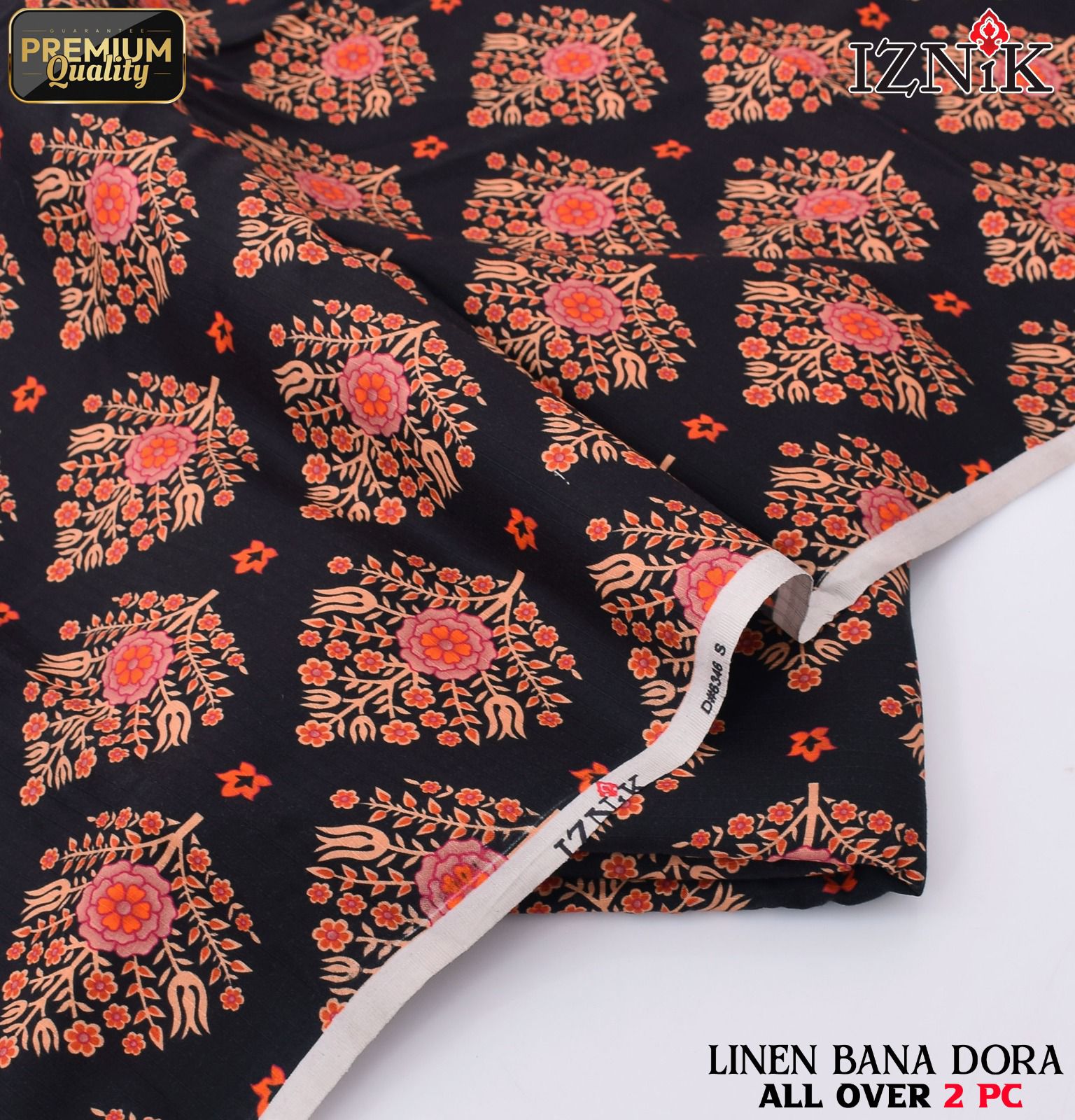Ethnic+Iznik+Gul Ahmed Airjet Linen Bana Dora 2-Piece Suit