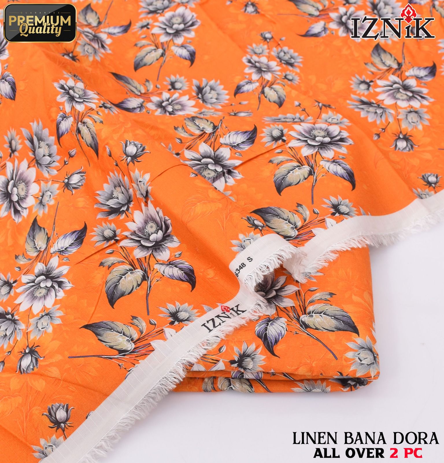 Ethnic+Iznik+Gul Ahmed Airjet Linen Bana Dora 2-Piece Suit