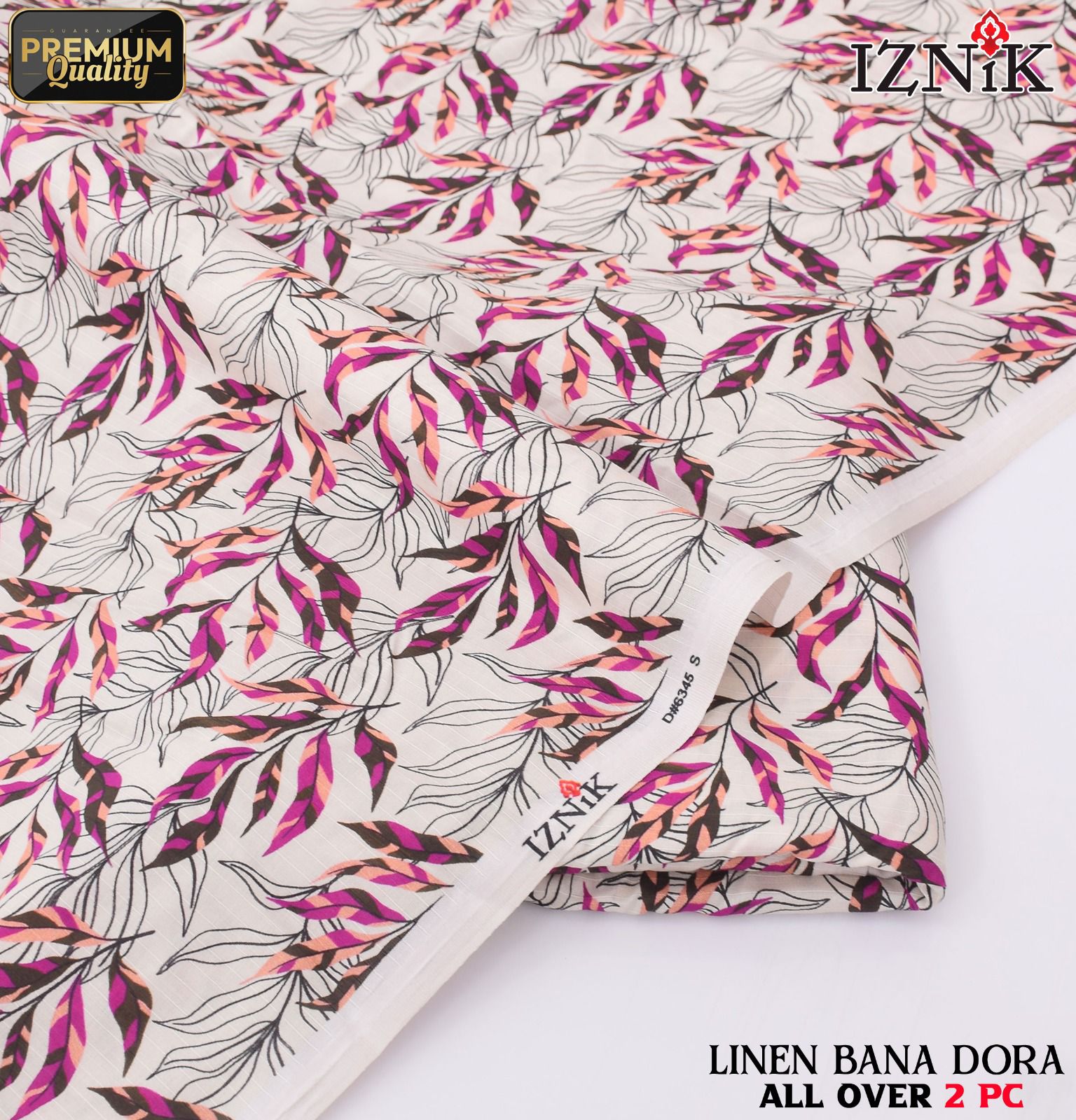 Ethnic+Iznik+Gul Ahmed Airjet Linen Bana Dora 2-Piece Suit