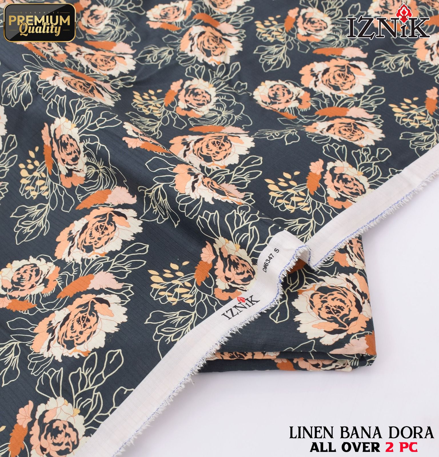 Ethnic+Iznik+Gul Ahmed Airjet Linen Bana Dora 2-Piece Suit