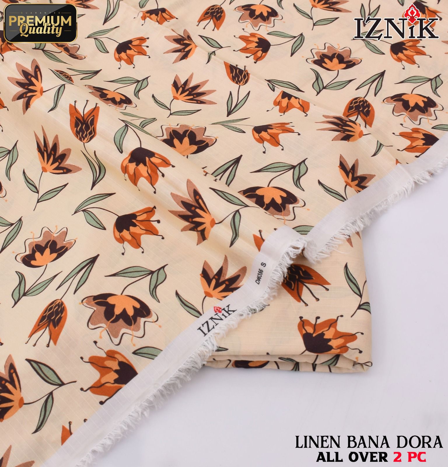 Ethnic+Iznik+Gul Ahmed Airjet Linen Bana Dora 2-Piece Suit