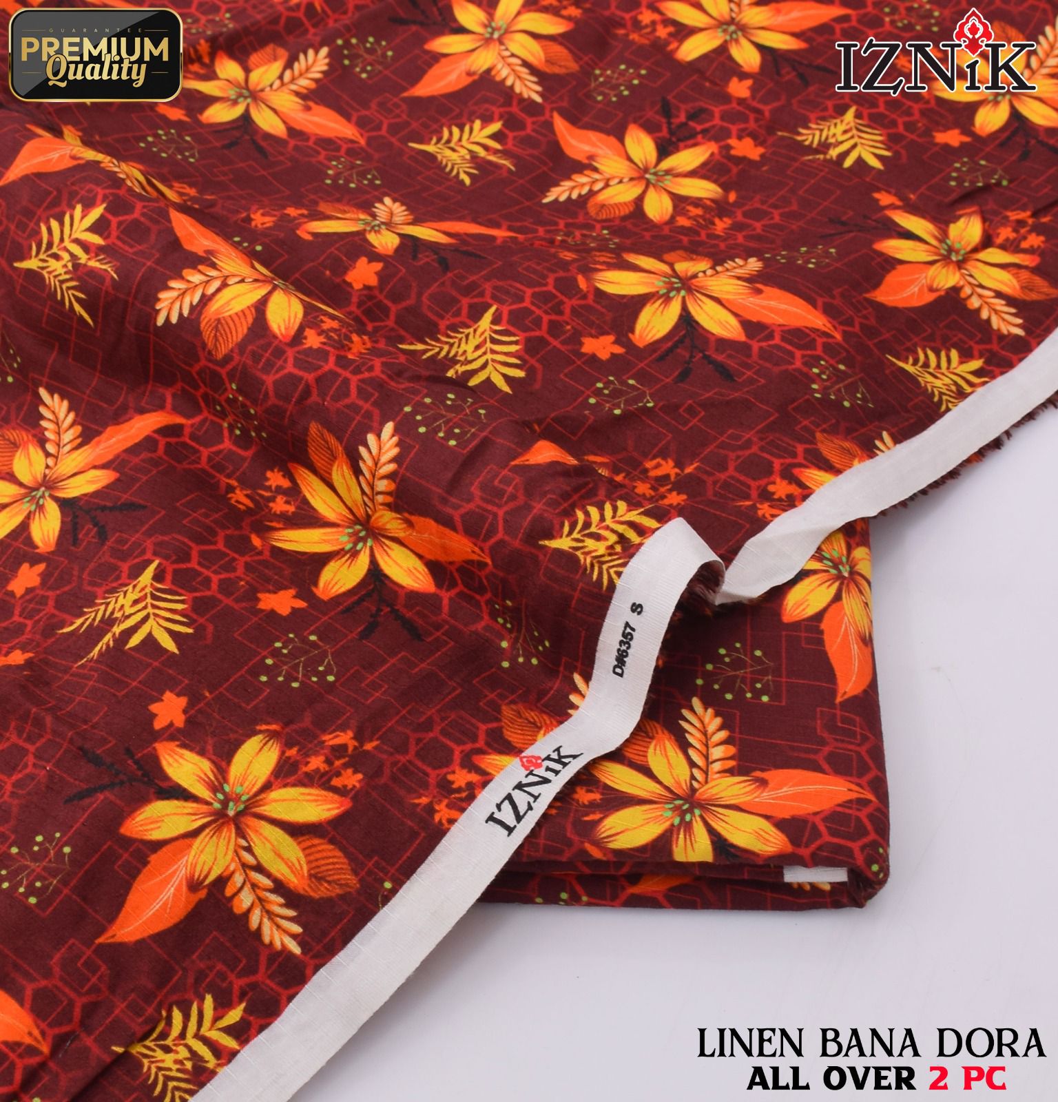 Ethnic+Iznik+Gul Ahmed Airjet Linen Bana Dora 2-Piece Suit