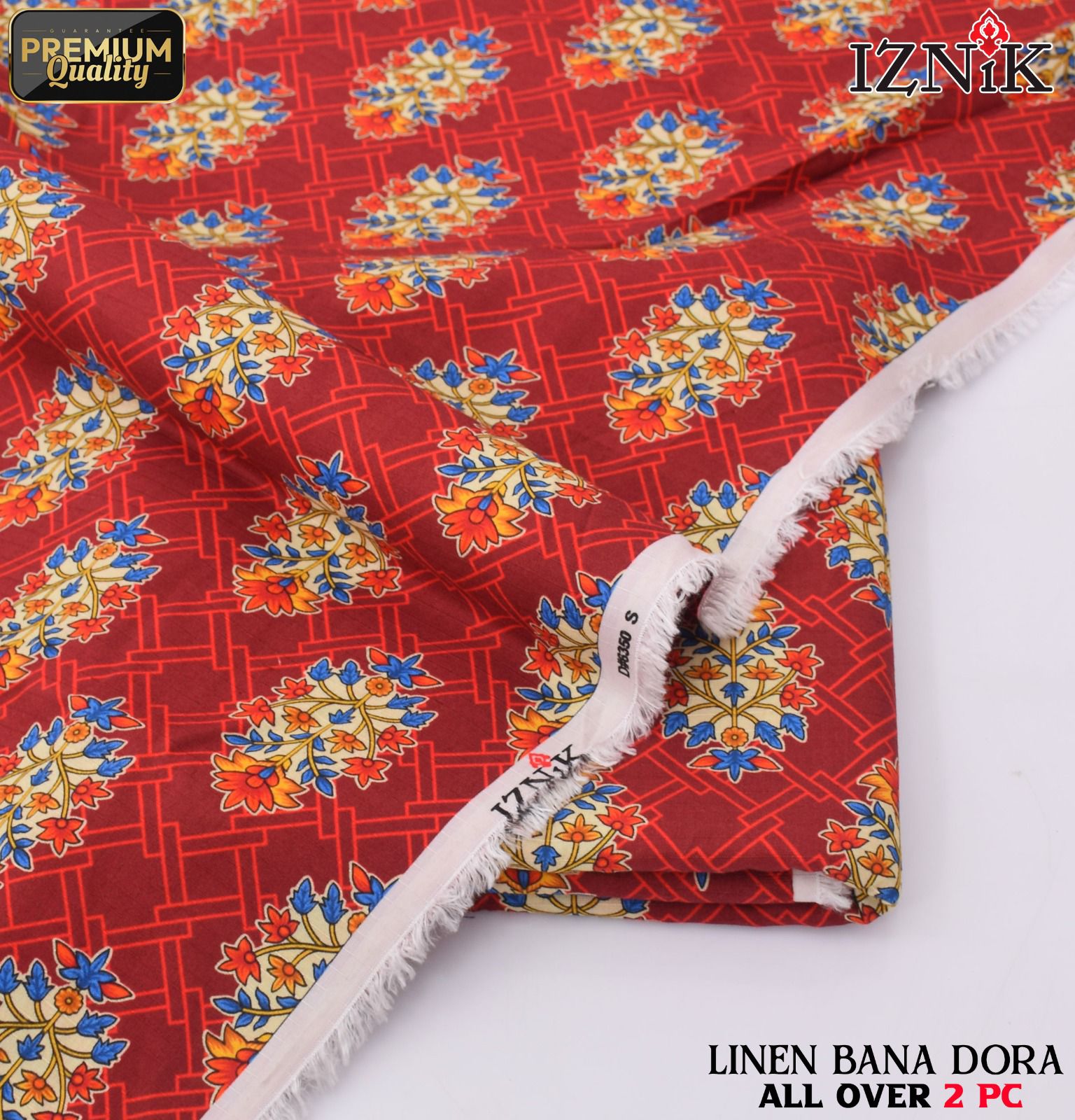 Ethnic+Iznik+Gul Ahmed Airjet Linen Bana Dora 2-Piece Suit