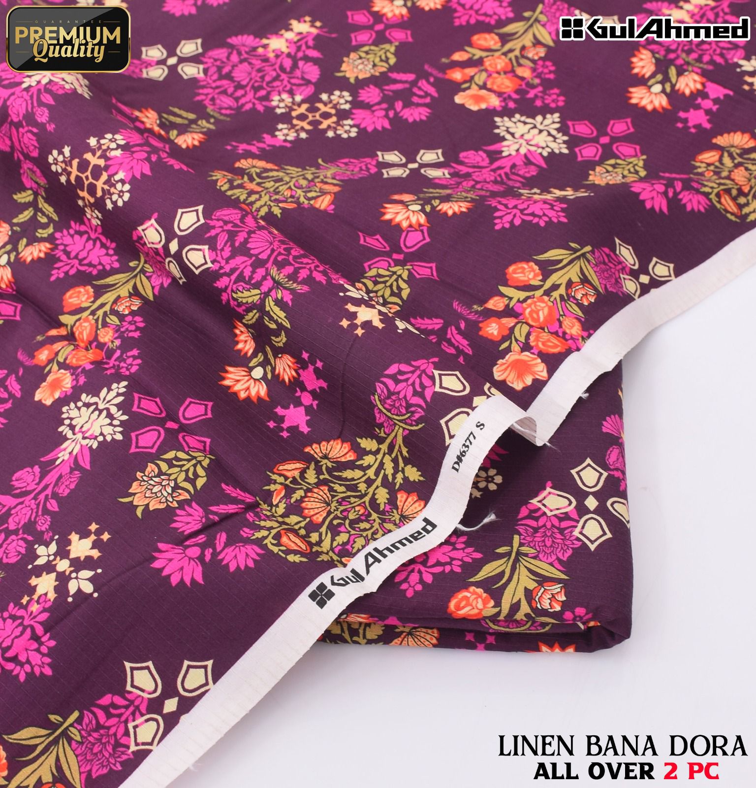 Ethnic+Iznik+Gul Ahmed Airjet Linen Bana Dora 2-Piece Suit