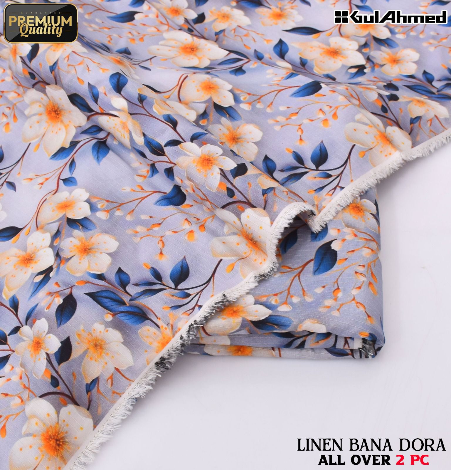 Ethnic+Iznik+Gul Ahmed Airjet Linen Bana Dora 2-Piece Suit