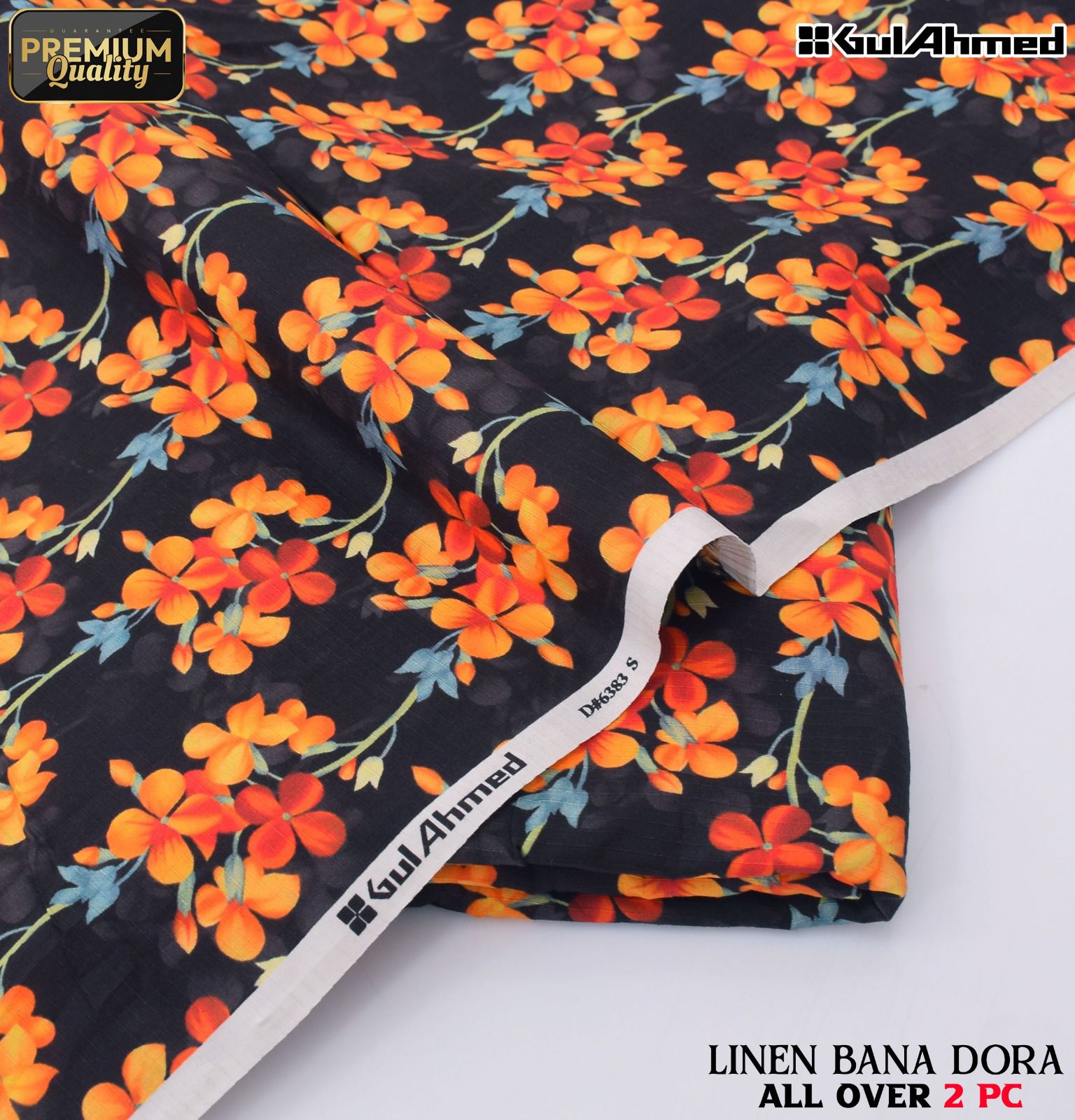 Ethnic+Iznik+Gul Ahmed Airjet Linen Bana Dora 2-Piece Suit