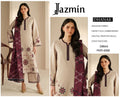 Dhanak Fabric 3-Piece Embroidered Suit,