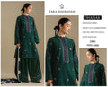 Dhanak Fabric 3-Piece Embroidered Suit