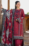 Dhanak Fabric 3-Piece Embroidered Suit
