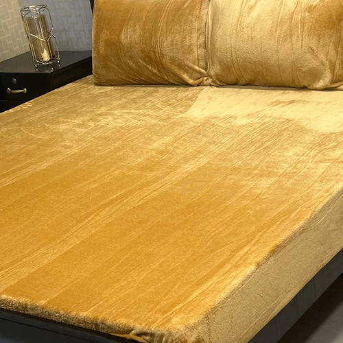 VELORA Soft Velvet Fleece Bedsheet – King Size