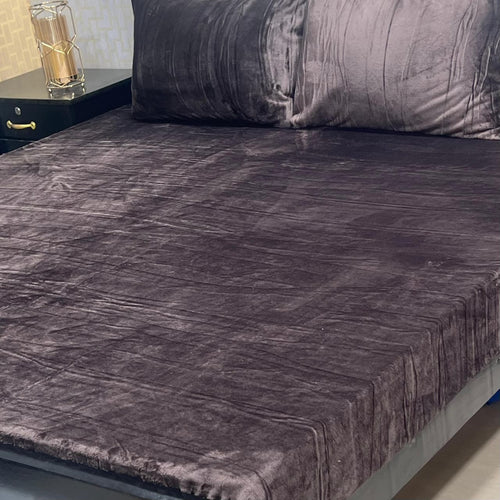 VELORA Soft Velvet Fleece Bedsheet – King Size