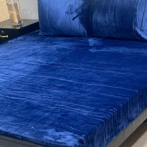 VELORA Soft Velvet Fleece Bedsheet – King Size