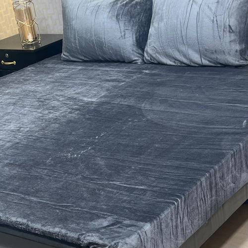 VELORA Soft Velvet Fleece Bedsheet – King Size