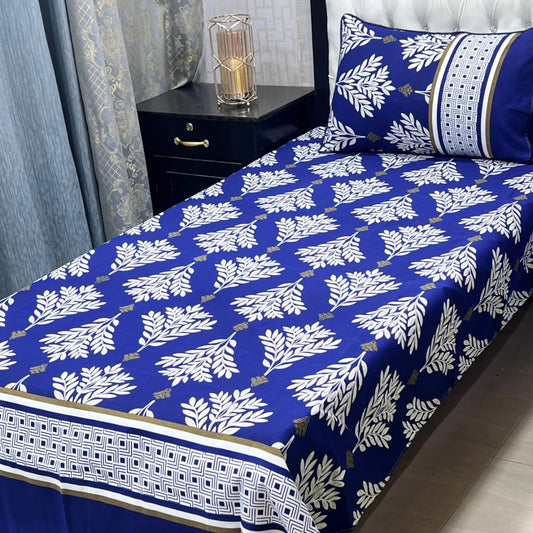 3D Crystal Cotton 4-Piece Bedsheet Set