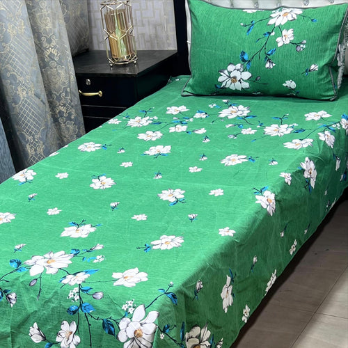 3D Crystal Cotton 4-Piece Bedsheet Set