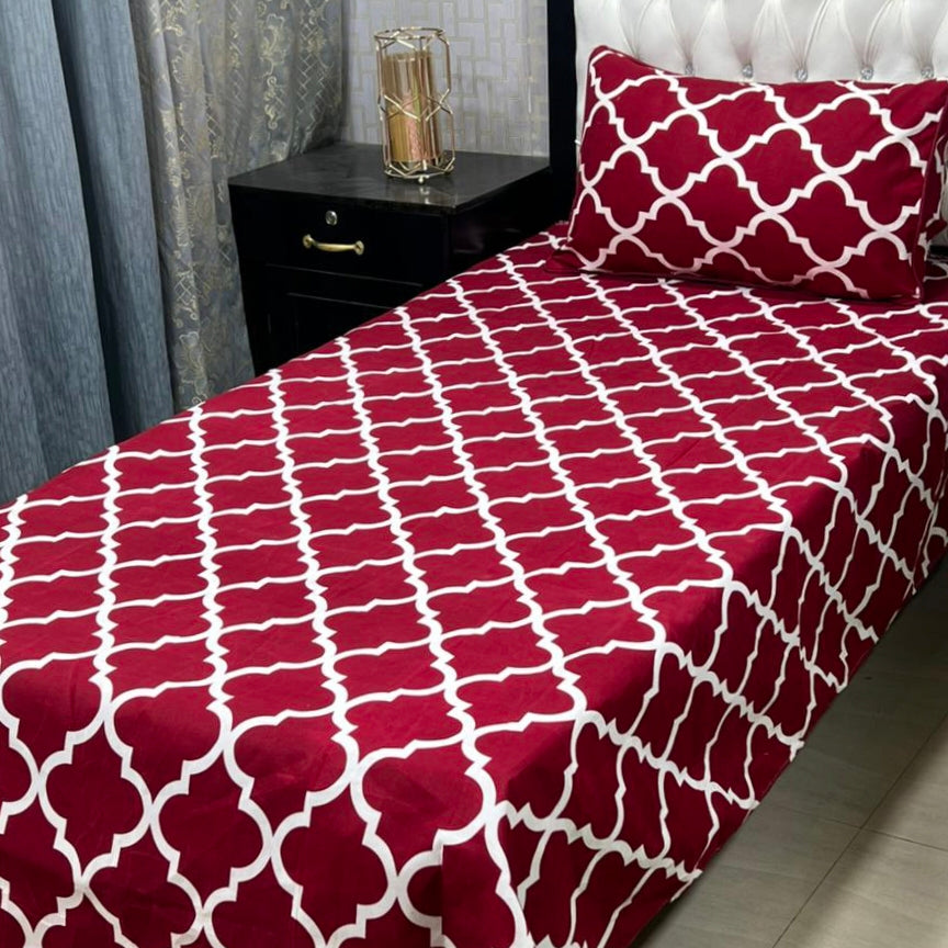 3D Crystal Cotton 4-Piece Bedsheet Set