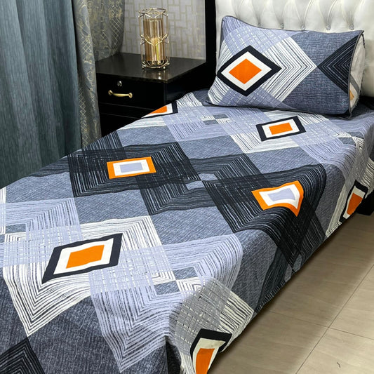 3D Crystal Cotton 4-Piece Bedsheet Set