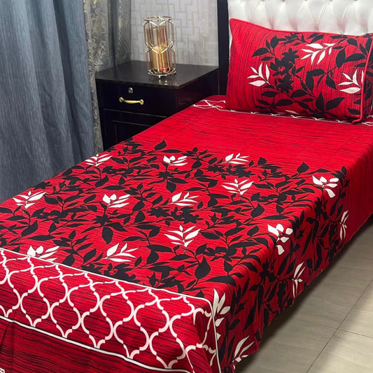 3D Crystal Cotton 4-Piece Bedsheet Set