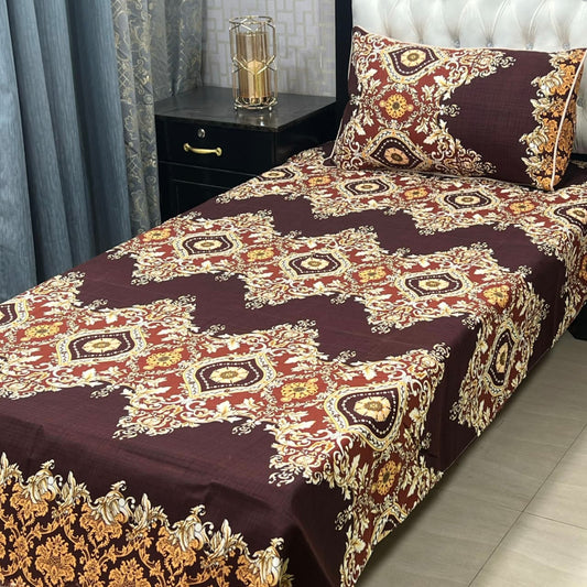 3D Crystal Cotton 4-Piece Bedsheet Set
