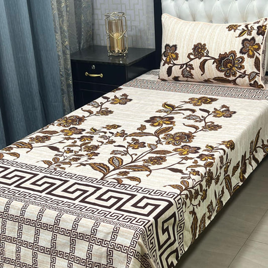 3D Crystal Cotton 4-Piece Bedsheet Set
