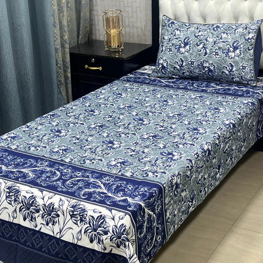 3D Crystal Cotton 4-Piece Bedsheet Set
