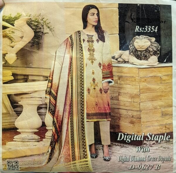 Jia Noor Digital Staple 3Piece Suit D 9627 B